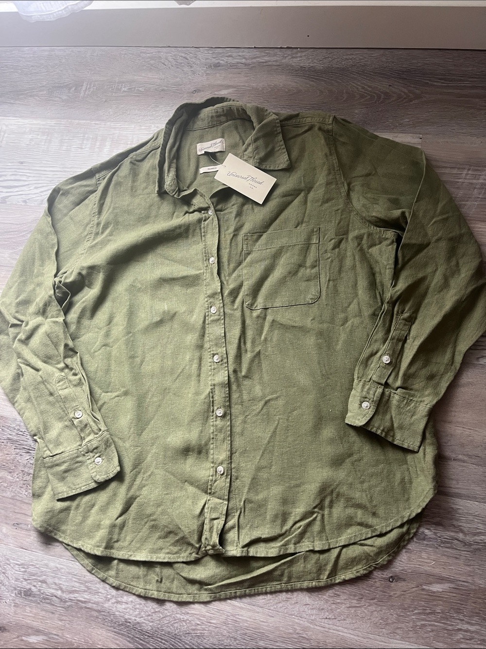 Universal Thread Olive Button-Down Relaxed Shirt